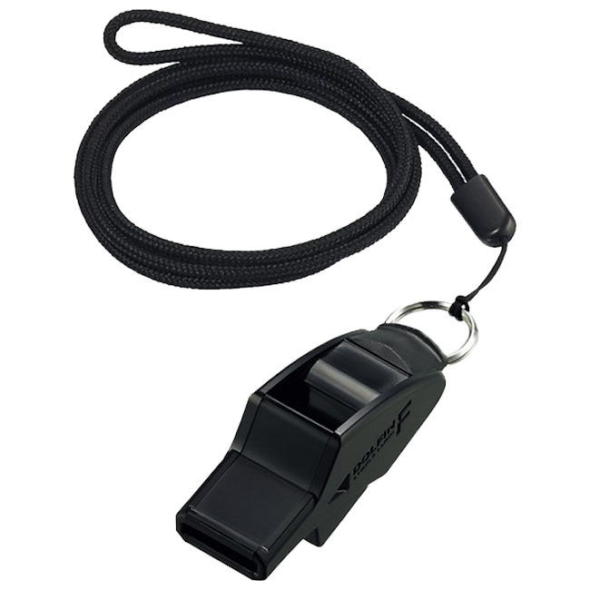 Còi dây đeo Bóng đá Molten Dolfin F Đen